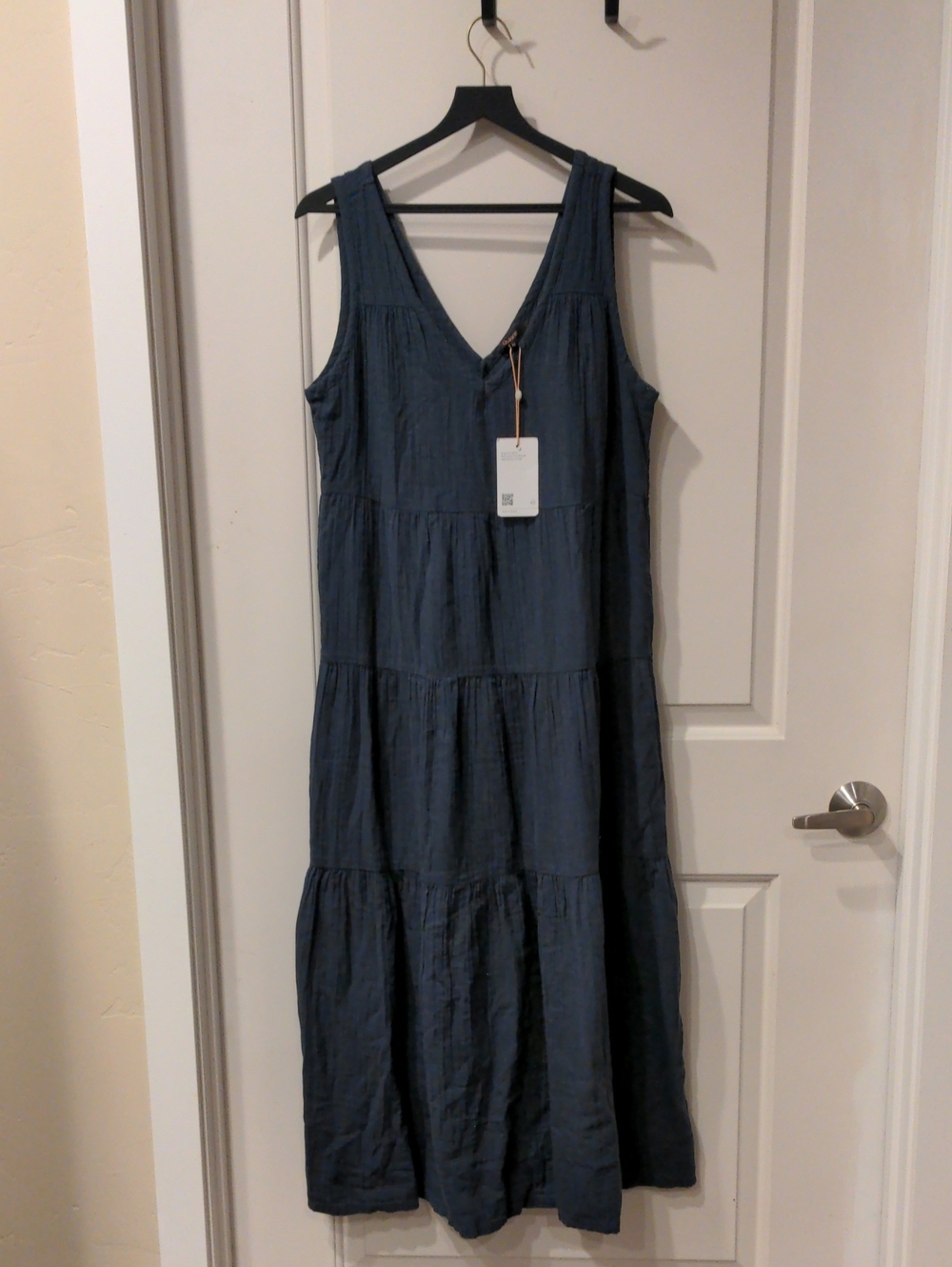 Quince 100% Cotton Tiered Maxi Dress